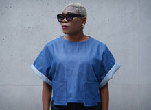 Load image into Gallery viewer, 'Audrey' Denim (CROP TOP) - BOOQIE
