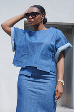 Load image into Gallery viewer, 'Audrey' Denim (CROP TOP) - BOOQIE
